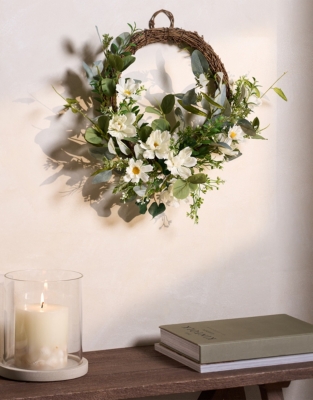 Cosmos & Eucalyptus Half Wreath