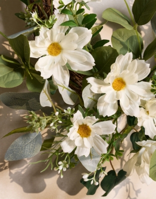 Cosmos & Eucalyptus Half Wreath