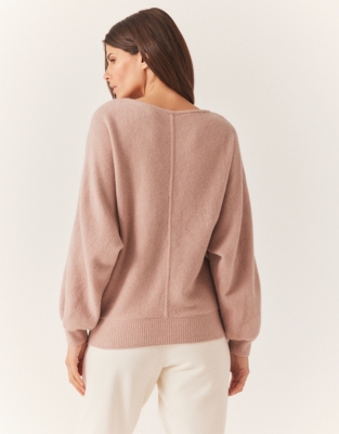 Cosy Batwing Lounge Sweater - Soft Rose