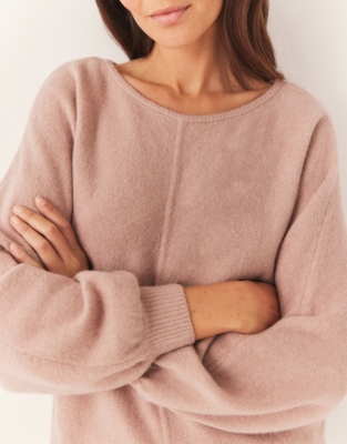 Cosy Batwing Lounge Sweater - Soft Rose