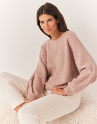 Cosy Batwing Lounge Sweater - Soft Rose