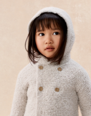 Cosy Bouclé Hooded Cardigan (0–4yrs)