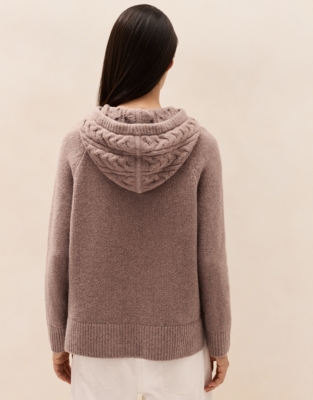 Cosy Cable-Detail Hoodie 