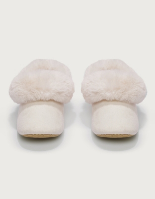 White company best sale cosy slipper boots