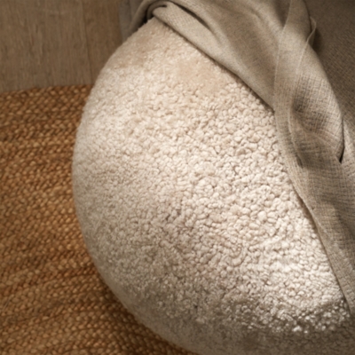 Cosy Sheepskin Pouffe