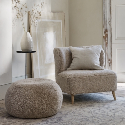 Cosy Sheepskin Pouffe