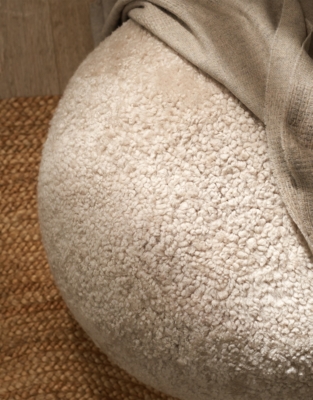 Cosy Sheepskin Pouffe
