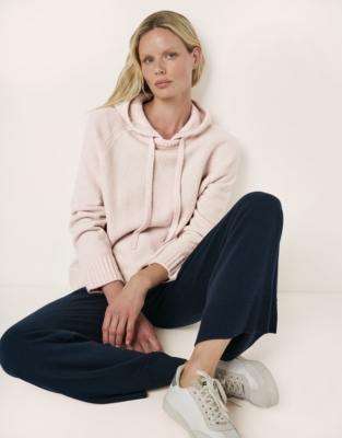 Cosy Stitch Detail Hoodie - Petal Pink