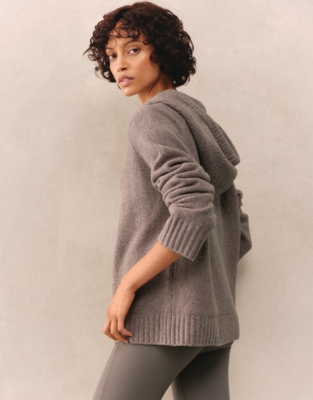 Cosy Stitch Detail Hoodie - Mushroom