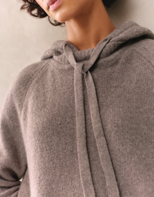 Cosy Stitch Detail Hoodie - Mushroom