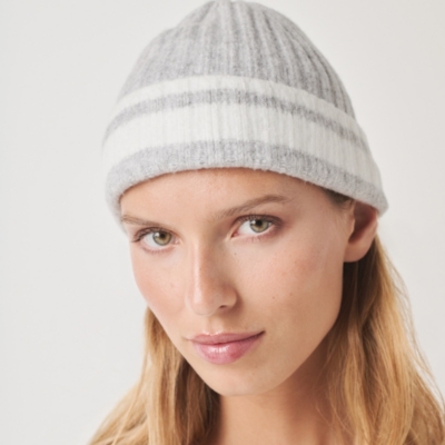 Cosy Tipped Stripe Beanie Hat