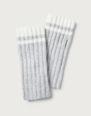 Cosy Tipped Stripe Wrist Warmers