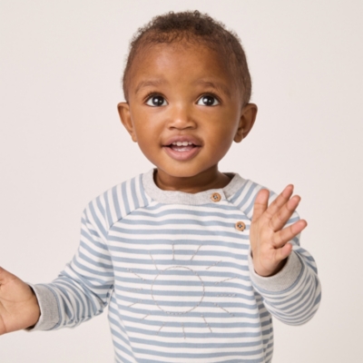 Cotton ‘Sun’ Embroidered Sweatshirt (0–18mths)