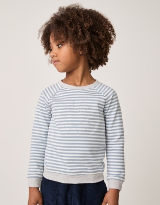 Cotton ‘Sun’ Embroidered Sweatshirt (18mths–6yrs)