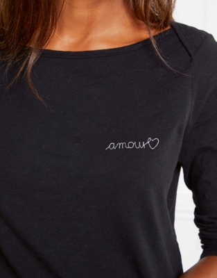 Cotton Amour Embroidered T-Shirt