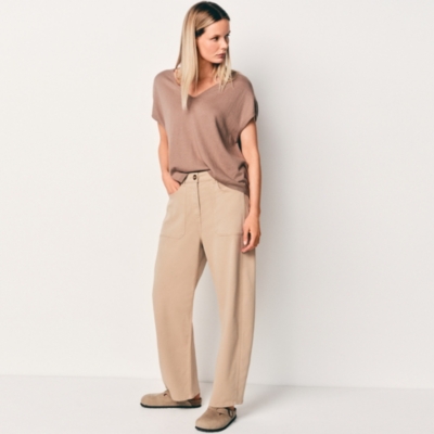 Cotton Barrel Trousers