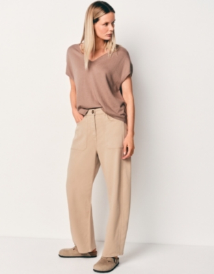 Cotton Barrel Trousers