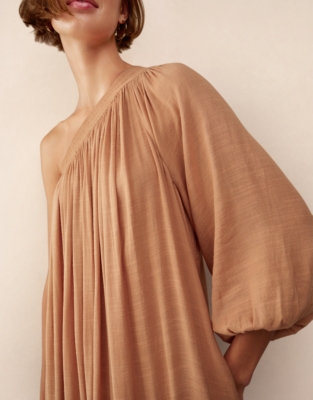 Cotton Blend Asymmetric Dress