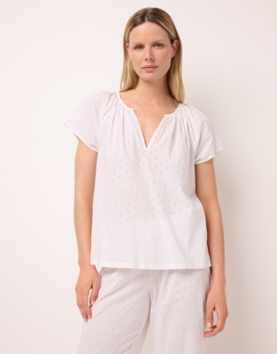 Cotton Boho Mini Broderie Pyjama Set