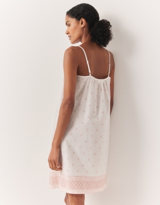 Cotton Border Print Nightie Nightdresses The White Company UK