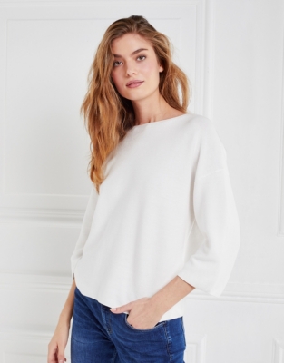 Cotton Boxy Jumper | Clothing Sale | The White Company UK