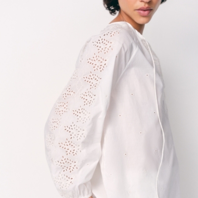 Cotton Broderie Boho Blouse