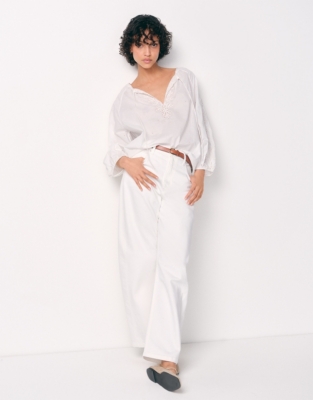 Cotton Broderie Boho Blouse