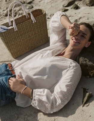 Cotton Broderie Boho Blouse