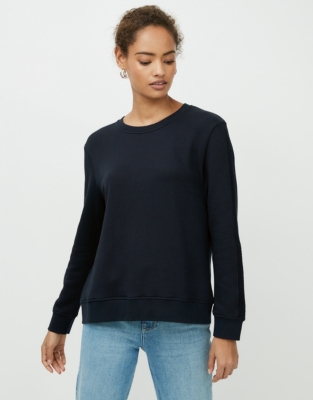 Cotton Button-Back Sweatshirt | Clothing Sale | The White Company UK