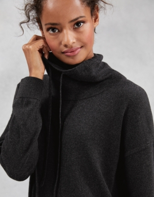 CottonCashmere FunnelNeck Sweater Clothing Sale The White Company UK