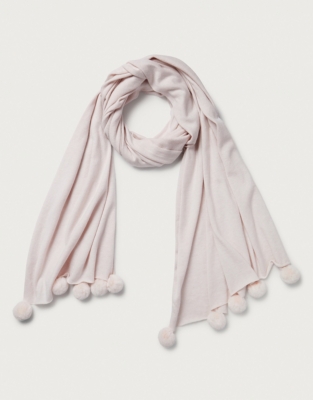 Pom pom store scarf white company