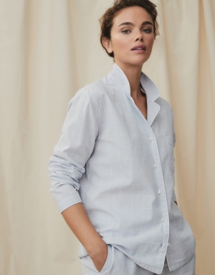 Cotton Check Pajama Shirt | Pajamas | The White Company US