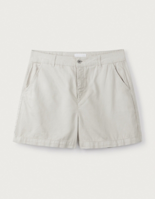 LookbookStore Chino Shorts Women 5 Inch Brilliant White Shorts for
