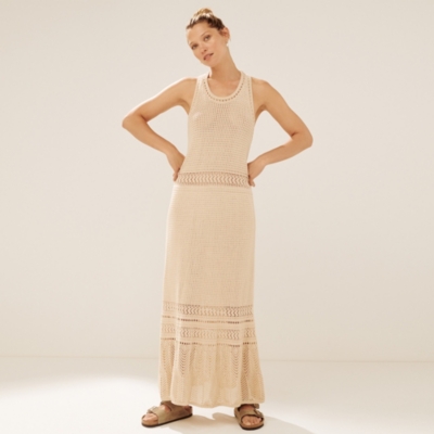 Cotton Crochet Maxi Dress