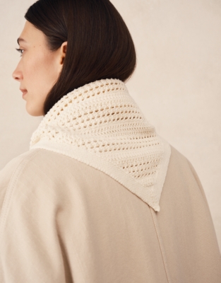 Cotton Crochet Neck Scarf 