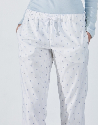 Cotton Cropped Pyjama Bottoms Nightwear & Robes Sale The White
