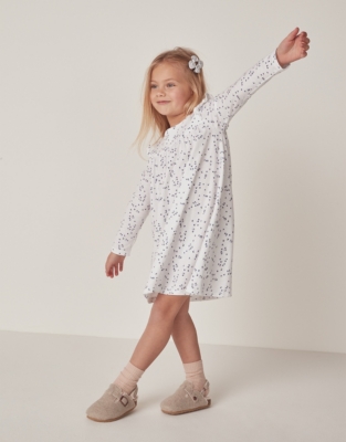 Camille Organic Cotton Hand Smocked Blouse & Pointelle Leggings