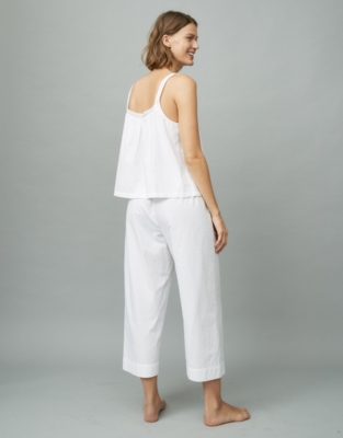 Cotton Dobby LaceStrap Pajama Set Pajamas The White Company US