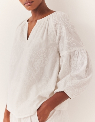 Cotton Embroidered Blouse