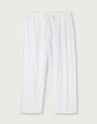 Cotton Embroidered Spot Pajama Bottoms Pajamas The White Company US