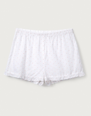 Cotton Embroidered Spot Shorts 