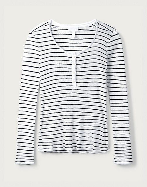 Cotton Fine Stripe Layering T-Shirt | Wear Now Layer Later | The White ...