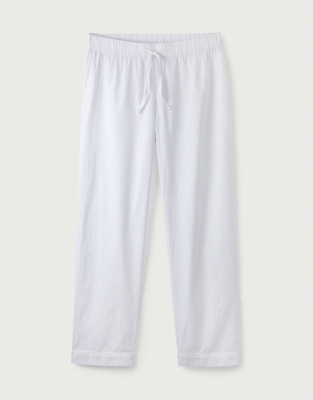 Cotton Fine-Stripe Pajama Bottoms | Pajamas | The White Company US