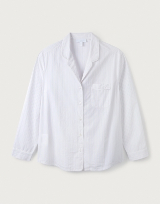 Cotton Fine-Stripe Pajama Shirt | Pajamas | The White Company US