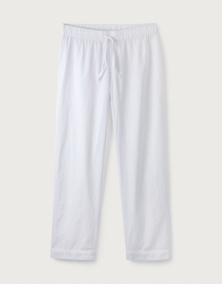 Cotton Fine Stripe Pyjama Bottoms Pyjamas The White Company Uk