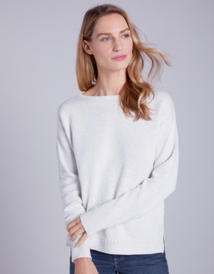 Cotton Garter Stitch Jumper | Clothing Sale | The White Company UK