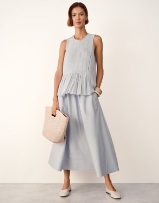 Cotton Gathered Skirt