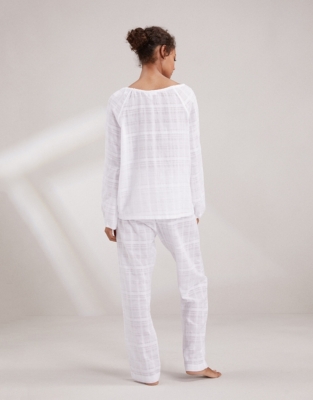 Cotton Gauze Boho Pajama Set Sleepwear Sale The White Company US
