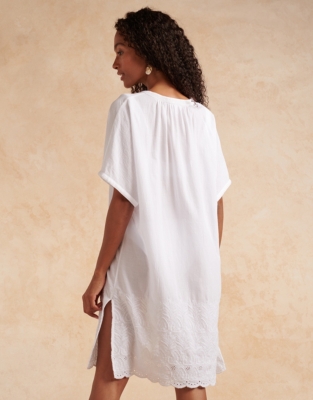 White gauze cheap beach cover up