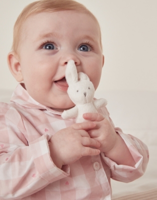 Cotton Heart Gingham Sleepsuit (0–24mths)